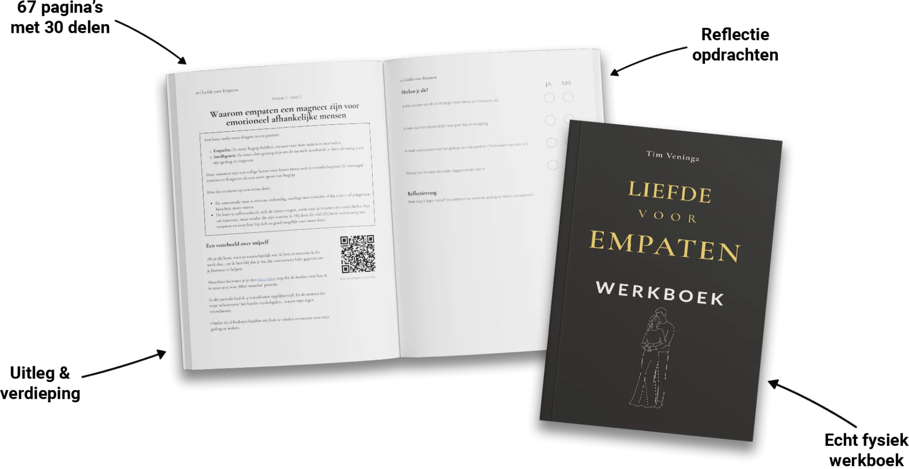 Liefde voor Empaten Werkboek — 67 pagina's met opdrachten en reflectievragen
